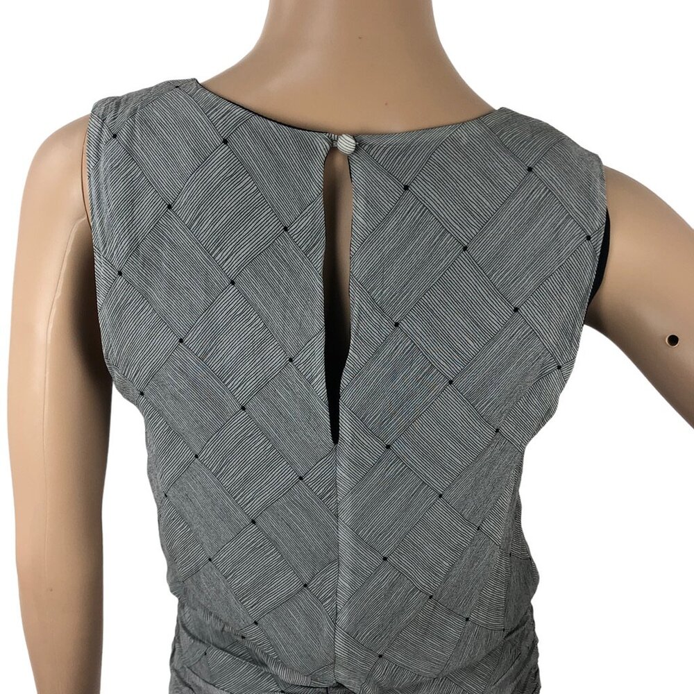 Krisa‎ Revolve Ruched Drop Waist Ruffle Mini Dress Size S Party Retro Preppy - Picture 6 of 9